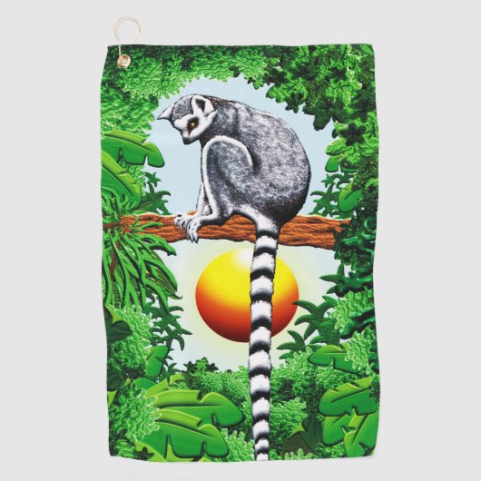 Lemur von Madagaskar Golfhandtuch (Vorderseite)