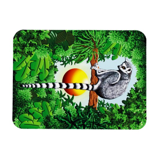 Lemur von Madagaskar Magnet (Horizontal)