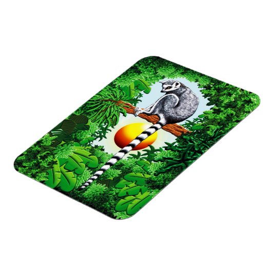 Lemur von Madagaskar Magnet (Linke Seite)