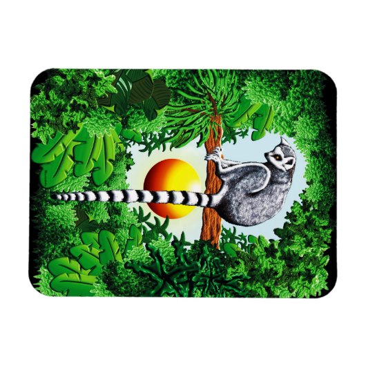 Lemur von Madagaskar Magnet (Horizontal)