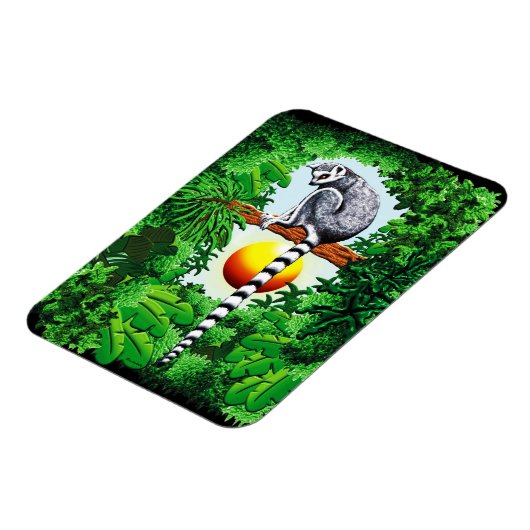 Lemur von Madagaskar Magnet (Linke Seite)