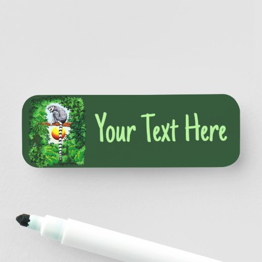 Lemur von Madagaskar Namensschild (Beispiel)