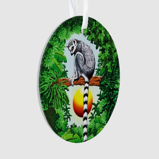 Lemur von Madagaskar Ornament (Vorderseite)