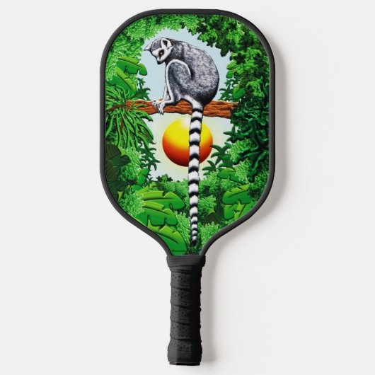 Lemur von Madagaskar Pickleball Schläger (Rückseite)