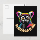 Lemur von Madagaskar Postkarte (Vorne/Hinten)