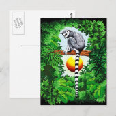 Lemur von Madagaskar Postkarte (Vorne/Hinten)