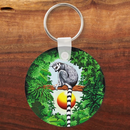 Lemur von Madagaskar Schlüsselanhänger (Vorderseite)
