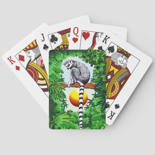 Lemur von Madagaskar Spielkarten (Rückseite)