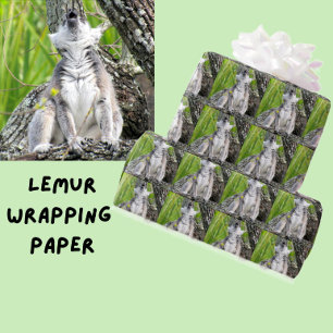 Lemur Wrapping Paper singen Geschenkpapier