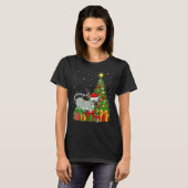 Lemur  Xmas Holiday Santa Lemur Christmas Tree T-Shirt (Vorne ganz)