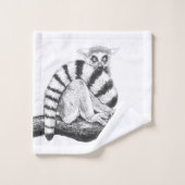 Lemur zeichnend badhandtuch set (Waschlappen)