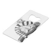 Lemur zeichnend geldbeutel flaschenöffner (Rückseite Schrägansicht)