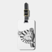 Lemur zeichnend gepäckanhänger (Vorderseite vertikal)