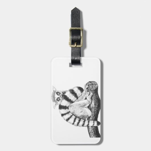 Lemur zeichnend gepäckanhänger (Vorderseite vertikal)