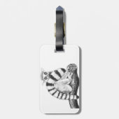 Lemur zeichnend gepäckanhänger (Rückseite vertikal)