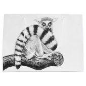 Lemur zeichnend große geschenktüte (Vorderseite)