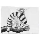 Lemur zeichnend große geschenktüte (Rückseite)
