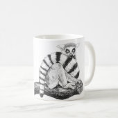 Lemur zeichnend kaffeetasse (VorderseiteRechts)