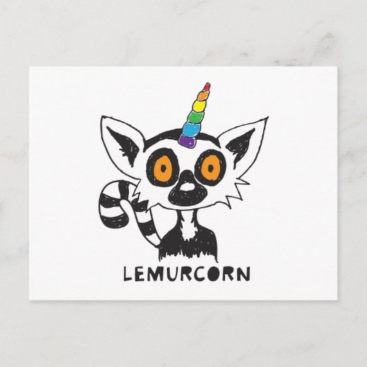 LemurCorn Postkarte (Vorderseite)