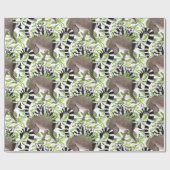 Lemuren auf Madagaskar im Dschungel Geschenkpapier (Flach)