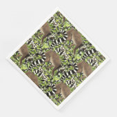 Lemuren auf Madagaskar im Dschungel Serviette (Ecke)