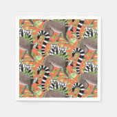 Lemuren auf Madagaskar im Dschungel Serviette (Vorderseite)