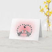 Lemuren in Liebe Valentinskarte Karte (Gelbe Blume)