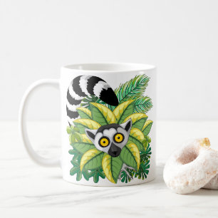 Lemuren Madagaskars im exotischen Dschungel Kaffeetasse