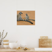 Lemuren, Ringelschwanz, Berenty Poster (Küche)