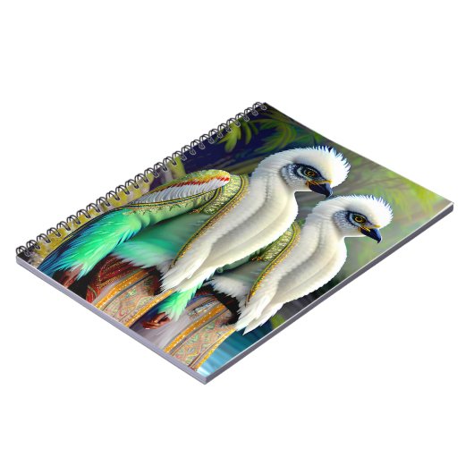 Lemurian Bird People of the Far North Notebook Notizblock (Linke Seite)