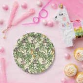 lemurs and branches mango seamless pattern pappteller (Party)