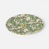 lemurs and branches mango seamless pattern pappteller (Schrägansicht)