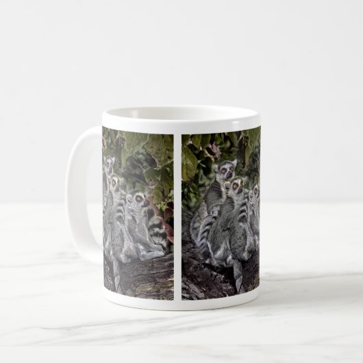 Lemurs in einer Reihe Tasse (Vorderseite Links)
