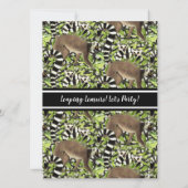 Lemurs Madagaskar-Jungle-Party Einladung (Rückseite)