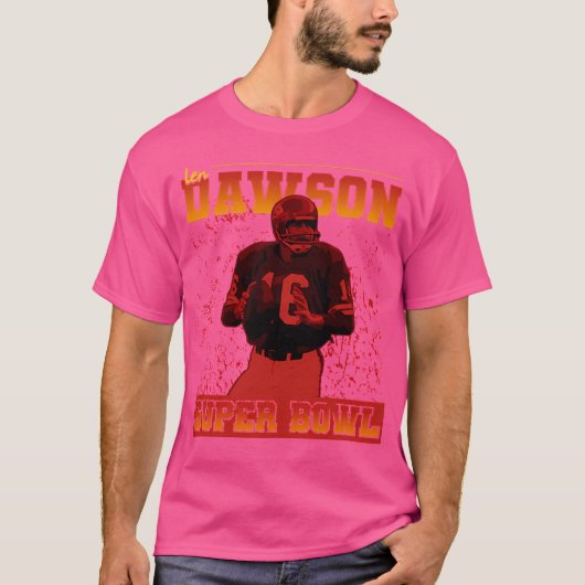 Len Dawson Superbowl Vintage Poster T-Shirt (Vorderseite)