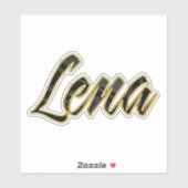 Lena black gold Lettering Aufkleber Sticker (Blatt)