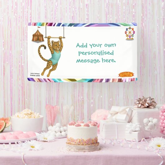 Lena Leopard Trapezartistin Banner (Party)