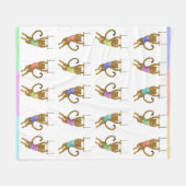Lena Leopard Trapezartistin Fleecedecke (Vorderseite (Horizontal))
