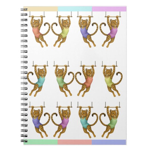 Lena Leopard Trapezartistin Notizblock (Vorderseite)