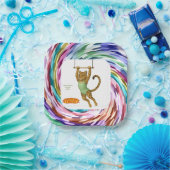 Lena leopard trapeze artist pappteller (Party)