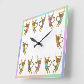 Lena leopard trapeze artist quadratische wanduhr (Winkel)