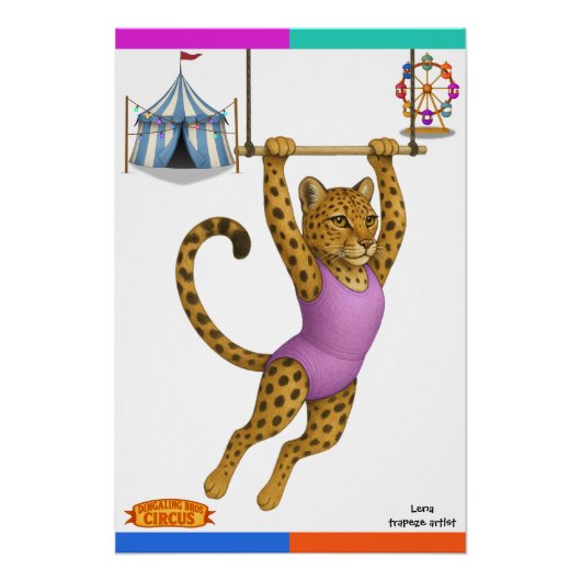 Lena Leopard, Trapezkünstlerin Poster (Vorderseite)