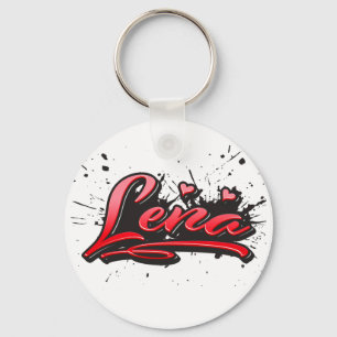 Lena red Heart Graffiti Vollstreckger Schlüsselanhänger