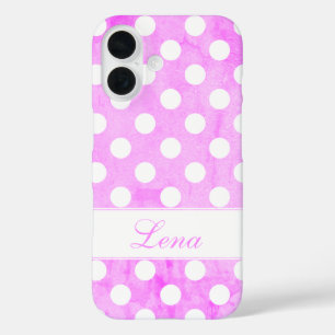 Lena - Vorlage für Ihren Namen, Strike Worn Pink iPhone 16 Hülle