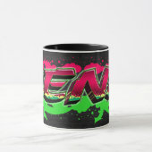 Lena Vorname Name Graffiti red green Tasse (Zentrum)