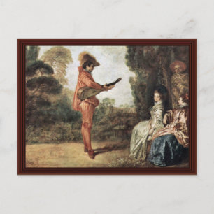 L'Enchanteur by Watteau Antoine Postkarte