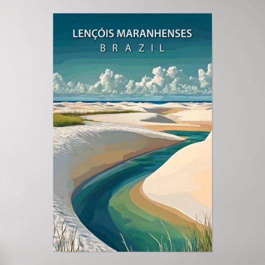 Lencois Maranhenses Brazil Travel Poster (Vorne)