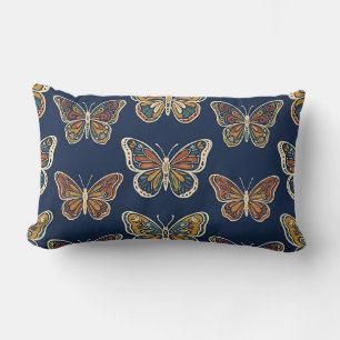 Lenden-Navy-Schmetterling-Boho-Kissen-Dekor Lendenkissen