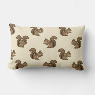 Lendenkissen Cream Elfenbein Eichhörnchen Druck Ki