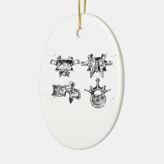 Lendenwirbelstruktur Keramik Ornament (Links)